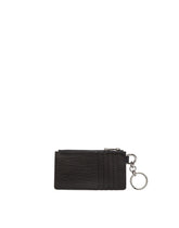 CALFSKIN CARD HOLDER WITH RING AND CROSSOVER DG LOGO - | Dolce & Gabbana