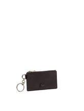 Dauphine calfskin card holder with ring branded plate - | Dolce & Gabbana