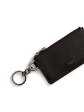 Dauphine calfskin card holder with ring branded plate - | Dolce & Gabbana
