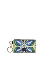 Printed card holder with zipper and ring - | Dolce & Gabbana