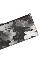 Dauphine calfskin card holder with leopard print against a gray background - | Dolce & Gabbana