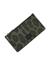 Dauphine calfskin card holder with leopard print against a gray background - | Dolce & Gabbana