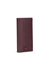 Dauphine calfskin verticle wallet with branded tag - | Dolce & Gabbana