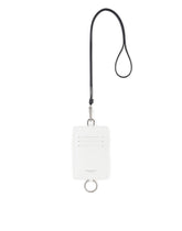 Elba calfskin card holder with strap and heat-stamped logo - | Dolce & Gabbana
