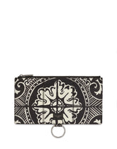 LARGE CARD HOLDER IN DAUPHINE CALFSKIN WITH MAIOLICA PRINT - | Dolce & Gabbana
