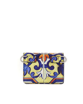 SMALL WALLET WITH CROSS-BODY STRAP IN DAUPHINE CALFSKIN WITH LEOPARD PRINT - | Dolce & Gabbana