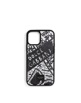 Graffiti-print calfskin iPhone 12 Pro cover - | Dolce & Gabbana