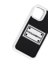 Rubber iPhone 12 Pro cover with branded plate - | Dolce & Gabbana