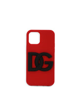 Rubber iPhone 12 Pro cover with DG logo - | Dolce & Gabbana