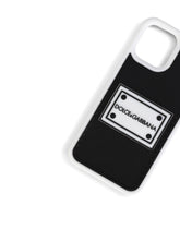 Rubber iPhone 12 Pro max cover with branded tag - | Dolce & Gabbana