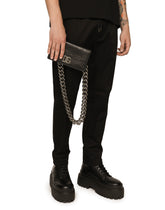 Matte nappa leather wallet with strap and crossover DG logo - | Dolce & Gabbana