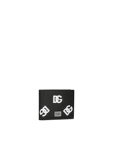 Calfskin wallet with coin pocket and all-over DG print - | Dolce & Gabbana