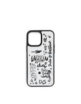 Graffiti-print calfskin iPhone 13 Pro Max cover - | Dolce & Gabbana