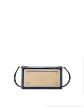 Crocodile-print calfskin cell phone bag - | Dolce & Gabbana