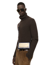 Crocodile-print calfskin cell phone bag - | Dolce & Gabbana