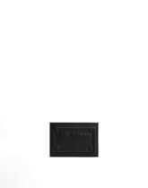 Calfskin card holder with raised logo - | Dolce & Gabbana