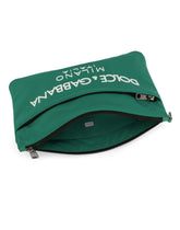 Nylon pouch with rubberized logo - | Dolce & Gabbana
