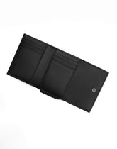 Calfskin French flap wallet with logo - | Dolce & Gabbana
