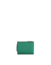 Calfskin French flap wallet with logo - | Dolce & Gabbana