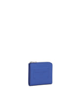 Calfskin card holder with raised logo - | Dolce & Gabbana