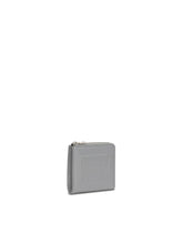 Calfskin card holder with raised logo - | Dolce & Gabbana