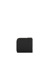 Calfskin card holder with raised logo - | Dolce & Gabbana