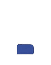 Calfskin card holder with raised logo - | Dolce & Gabbana