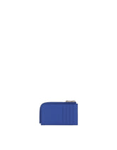 Calfskin card holder with raised logo - | Dolce & Gabbana