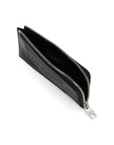 Calfskin card holder with raised logo - | Dolce & Gabbana