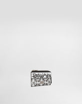 Majolica-print calfskin card holder - | Dolce & Gabbana