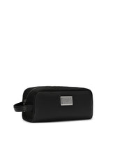 Grainy calfskin and nylon toiletry bag - | Dolce & Gabbana