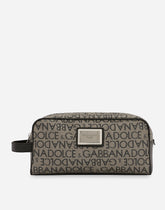 Coated jacquard toiletry bag - | Dolce & Gabbana