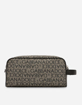 Coated jacquard toiletry bag - | Dolce & Gabbana