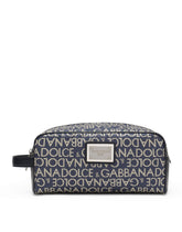 Coated jacquard toiletry bag - | Dolce & Gabbana