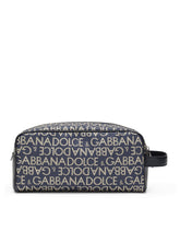 Coated jacquard toiletry bag - | Dolce & Gabbana