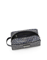Coated jacquard toiletry bag - | Dolce & Gabbana