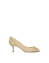 Lurex lace rainbow pumps with brooch detailing - | Dolce & Gabbana
