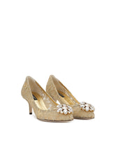 Lurex lace rainbow pumps with brooch detailing - | Dolce & Gabbana