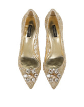 Lurex lace rainbow pumps with brooch detailing - | Dolce & Gabbana