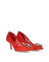 TAORMINA LUREX LACE PUMPS WITH CRYSTALS - | Dolce & Gabbana
