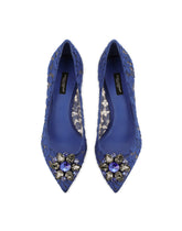 TAORMINA LUREX LACE PUMPS WITH CRYSTALS - | Dolce & Gabbana