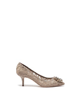 TAORMINA LUREX LACE PUMPS WITH CRYSTALS - | Dolce & Gabbana