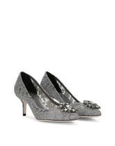 Pump in Taormina lace with crystals - | Dolce & Gabbana
