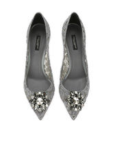 Pump in Taormina lace with crystals - | Dolce & Gabbana