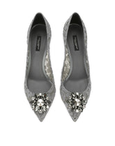 Pump in Taormina lace with crystals - | Dolce & Gabbana