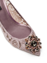 Pump in Taormina lace with crystals - | Dolce & Gabbana
