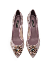 Pump in Taormina lace with crystals - | Dolce & Gabbana