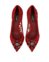 Pump in Taormina lace with crystals - | Dolce & Gabbana