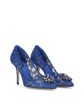 Pump in Taormina lace with crystals - | Dolce & Gabbana