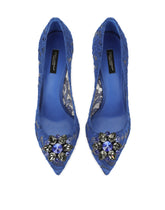 Pump in Taormina lace with crystals - | Dolce & Gabbana
